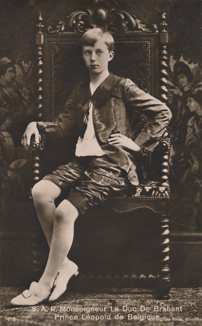 H.R.H. Monsignor Le Duc De Brabant Prins Leopold af Belgien, c1910. af Unbekannt