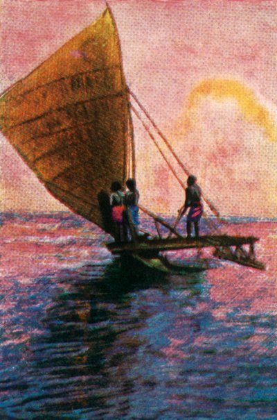 Sejlbåd, Fiji, c1928. af Unbekannt