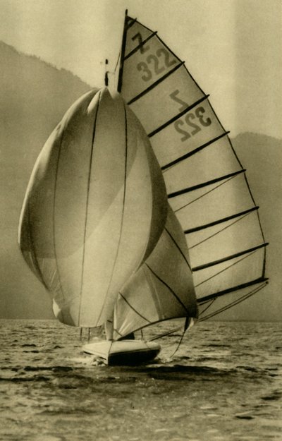 Sejlads på Attersee, Øvre Østrig, c1935. af Unbekannt