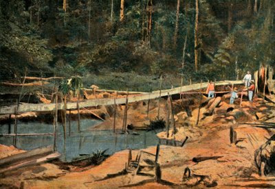 Sankt Elias. Le Schluss Rigole Pour LOr, The Sluice, Prospecting for Gold, 1900. af Unbekannt