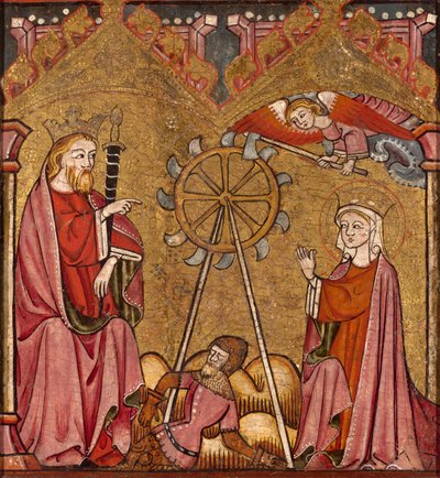 Saint Catherine leveret fra hjulet, 13751400. af Unbekannt