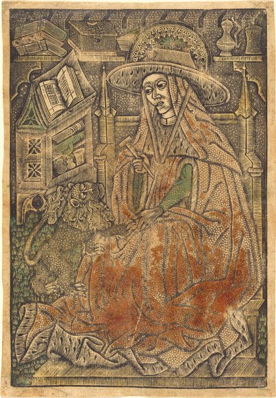 Sankt Hieronymus i hans studie, 14601470. af Unbekannt