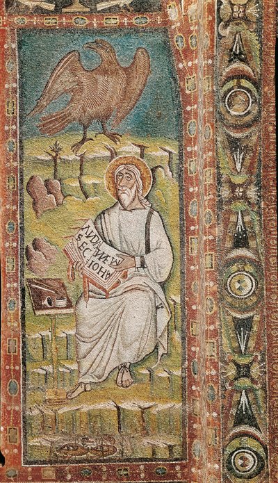 Sankt Johannes Evangelisten. Byzantinsk mosaik. 6. århundrede af Unbekannt