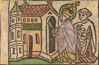 Sankt Peter som grundlægger af kirken, 14601470. af Unbekannt