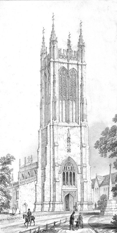Saint Peters Church, Evercreech, Somerset, c1850