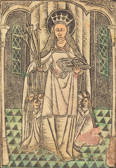 Sankt Ursula som beskytter i eller efter 1480. af Unbekannt