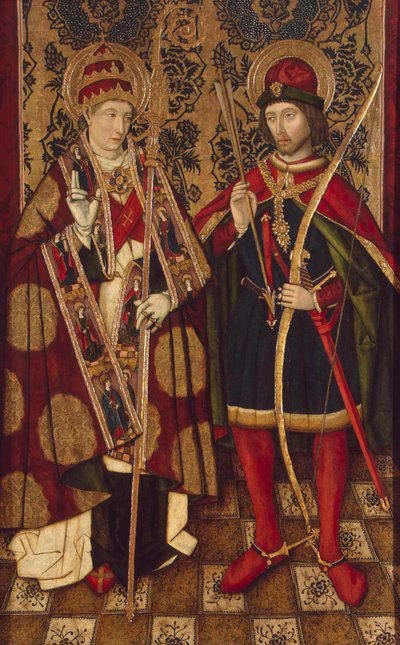 De hellige Fabian og Sebastian, 1475-1499 af Unbekannt