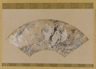 Sakyamuni, Confucius og Lao-tzu under en fyrretræ, Muromachi-periode, 1392-1 af Unbekannt
