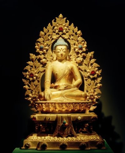 Sakyamuni skulptur, 1700-tallet af Unbekannt