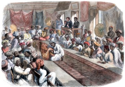 Salg i Calcutta af værdifulde regeringsgaver og Lucknow-juveler, 1860 af Unbekannt