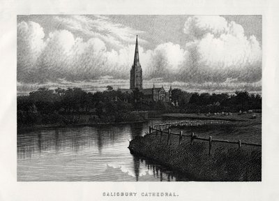 Salisbury Cathedral, Wiltshire, England, 1800-tallet af Unbekannt