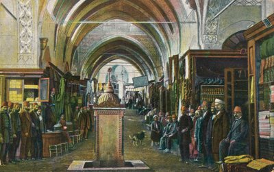 Salut fra Konstantinopel - Den store basar, ca. 1900. af Unbekannt