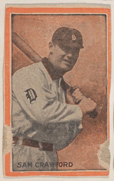 Sam Crawford, fra baseballspillersættet W500 Orange Borders, 1910. af Unbekannt