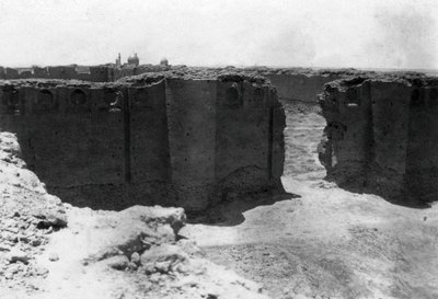 Samarra by fra Malwiya-tårnet, Mesopotamien, 1918 af Unbekannt