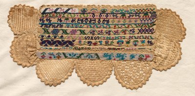 Sampler Fragment, 1800-tallet. af Unbekannt