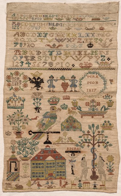 Sampler Fragment, 1817. af Unbekannt