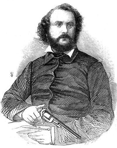 Samuel Colt 1814-1862, opfinder af Colt-revolveren, 1856 af Unbekannt