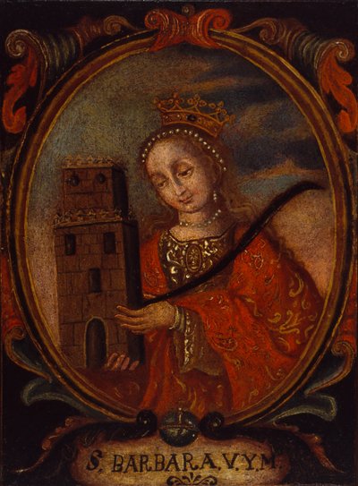 Santa Barbara, ca. 1680-1690. af Unbekannt