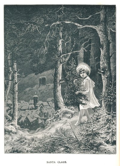 Julemanden.Illustration fra The Strand Magazine januar-juni 1891 af Unbekannt