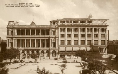 Santiago de Cuba - San Carlos Society og Casa Granda Hotel, c1920