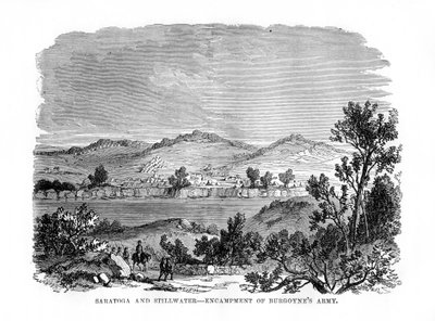 Saratoga og Stillwater, lejre af Burgoynes-hæren, 1777, 1872 af Unbekannt