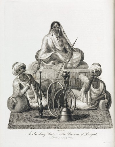 Rygescene i provinsen Bengal (Indien) af Unbekannt