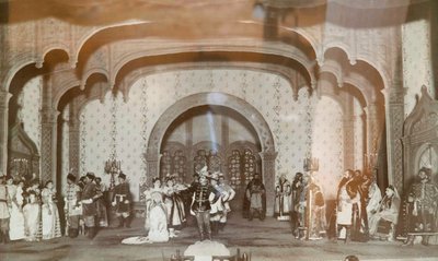 Scene fra Alexander Ostrovsky-skuespillet False Dmitry, Maly Theatre, Moskva, Rusland, 1870