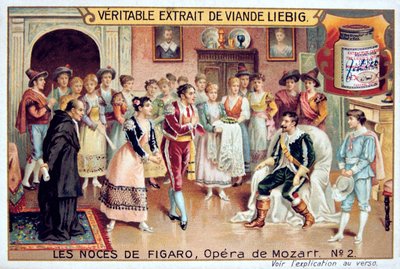 Scene fra Mozarts opera Figaros bryllup, 1786 1905. af Unbekannt