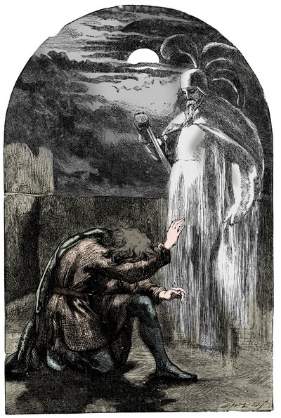 Scene fra Shakespeares Hamlet, 1800-tallet af Unbekannt