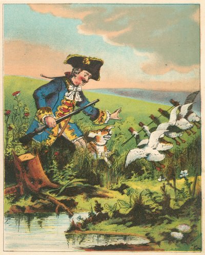 Scene fra Baron Munchausens eventyr af Rudolph Erich Raspe, c1850 af Unbekannt