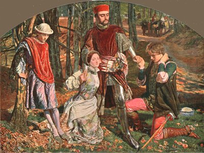Scene fra The Two Gentlemen of Verona, 1851, c1902. af Unbekannt
