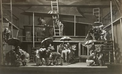 Scene fra The Witch af Abraham Goldfaden, State Jewish Chamber Theatre, Moskva, 1921. af Unbekannt