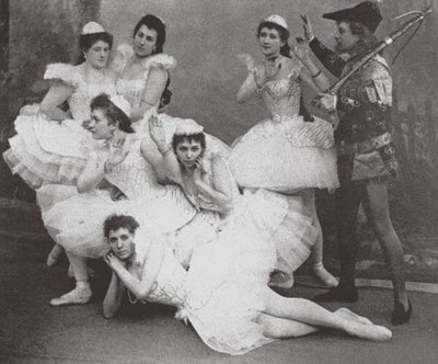 Scene fra Ballet Swan Lake, Mariinsky Theatre. 1895 af Unbekannt