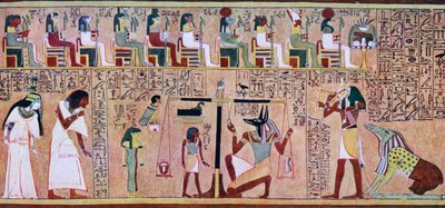 Scene fra Book of Dead of Any, egyptisk, c1275 f.Kr., c1900-1920 af Unbekannt