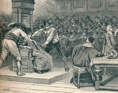 Scene i Underhuset: Taleren tvunget, 1629 1905 af Unbekannt