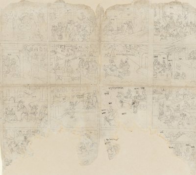 Scener fra Bhagavata Purana, begyndelsen af det 19. århundrede. af Unbekannt