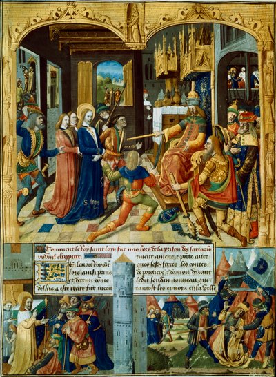 Scener fra det syvende korstog, 1248-1254 1400-tallet af Unbekannt