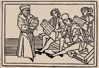 Skoletimer. Fra menneskelivets spejl af Rodericus Zamorensis, 1479 af Unbekannt