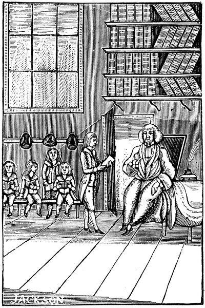 Skoleholder og hans elever, 1700-tallet af Unbekannt
