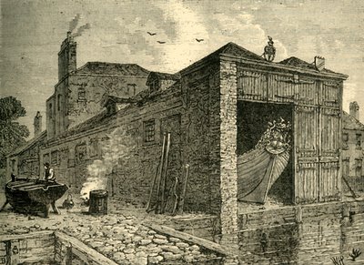 Searles Boat-Yard i 1830, c1878. af Unbekannt