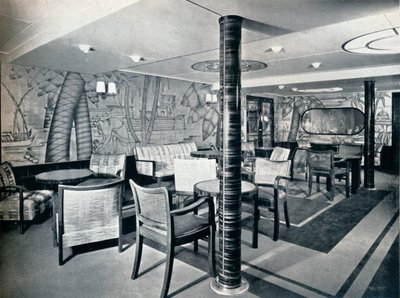 Andenklasses rygerum ombord på Victoria, 1931 af Unbekannt