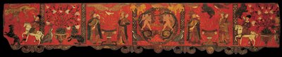 Udsnit af træpaneler med dekorativt maleri, 1770-1780