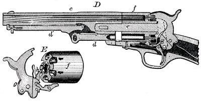 Snitbillede af Colt-revolveren, c1880 af Unbekannt