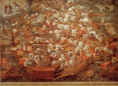 Søslaget ved Lepanto 1571 / Nutid. af Unbekannt