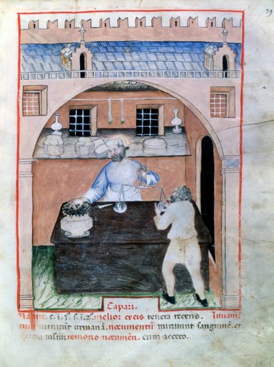 Sælger af kapers, 1390-1400 af Unbekannt