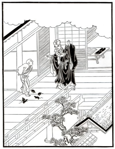 Sesshiu and the Pictured Rats, 1700-tallet 1886 af Unbekannt