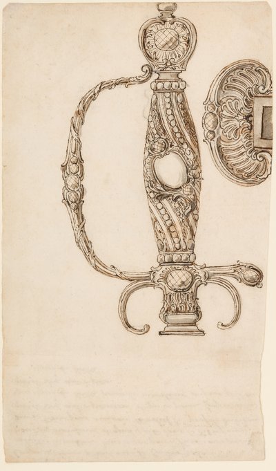Sæt med fire designs til småsværd, ca. 1725-80. af Unbekannt