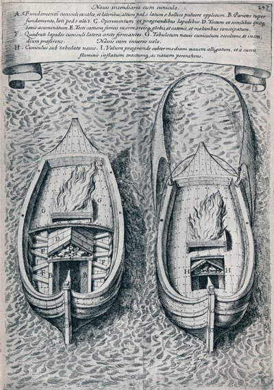 Fireskib fra det syttende århundrede, c1660 af Unbekannt