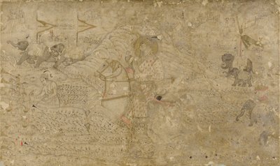 Shah Jahan og hans søn Dara Shikoh Hunting, s. 1790. af Unbekannt
