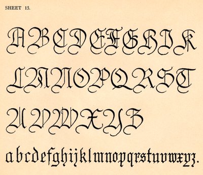 Ark 15, fra en portefølje af alfabeter, 1929 af Unbekannt